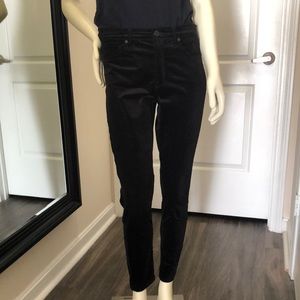Banana Republic Mid Rise Skinny Black Velvet Jean